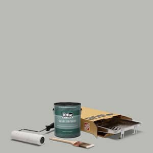 1 gal. #PPU18-11 Classic Silver Extra Durable Semi-Gloss Enamel Int. Paint & 5-Piece Wooster Set All-in-One Project Kit