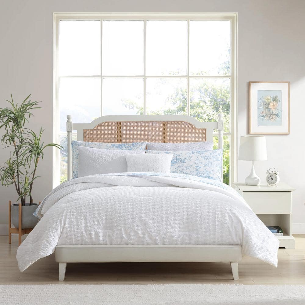 Margaret 6-Piece White Microfiber Twin XL Bed in A Bag Comforter Set price history on PriceWatchPro