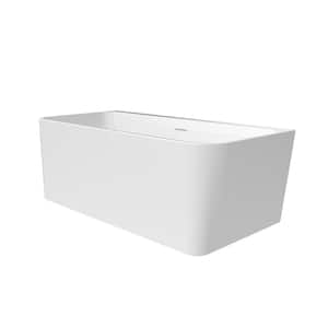 Lilac 67 in. x 32 in. Soaking Bathtub with Center Drain in White/Polished Chrome