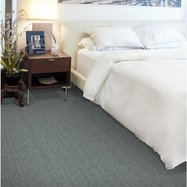 6 in. x 6 in. Texture Carpet Sample - Supreme - Color - Blue