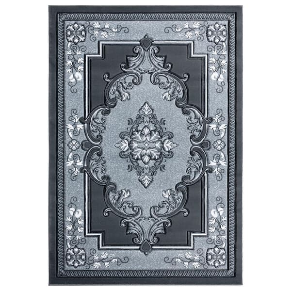 United Weavers Bristol Fallon Grey 7 ft. 10 in. x 10 ft. 6 in. Area Rug