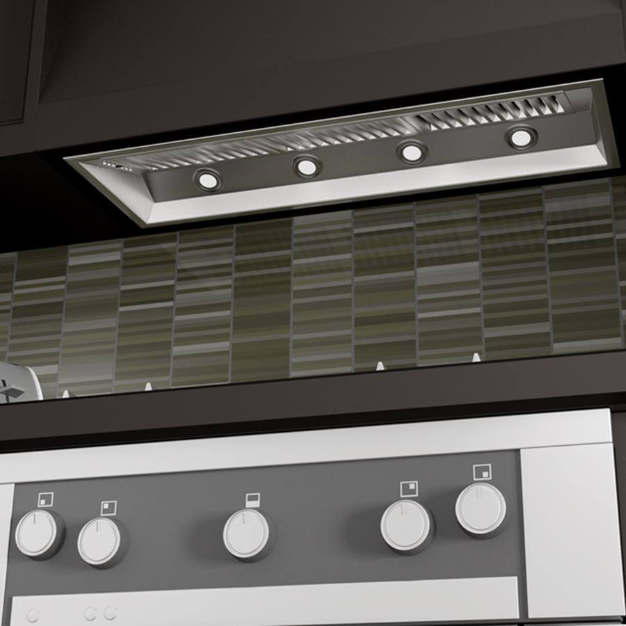46" Stainless Steel Ducted Range Hood Insert with LED Lighting