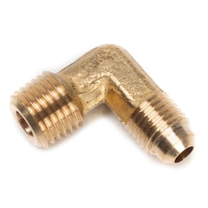 1/4 in. Flare x 1/4 in. MIP Brass Flare 90 Degree Elbow Fitting (5-Pack)