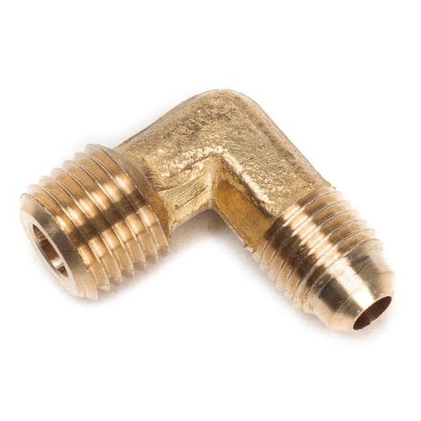 LTWFITTING 1/4 in. Flare x 1/4 in. MIP Brass Flare 90 Degree Elbow Fitting (5-Pack)