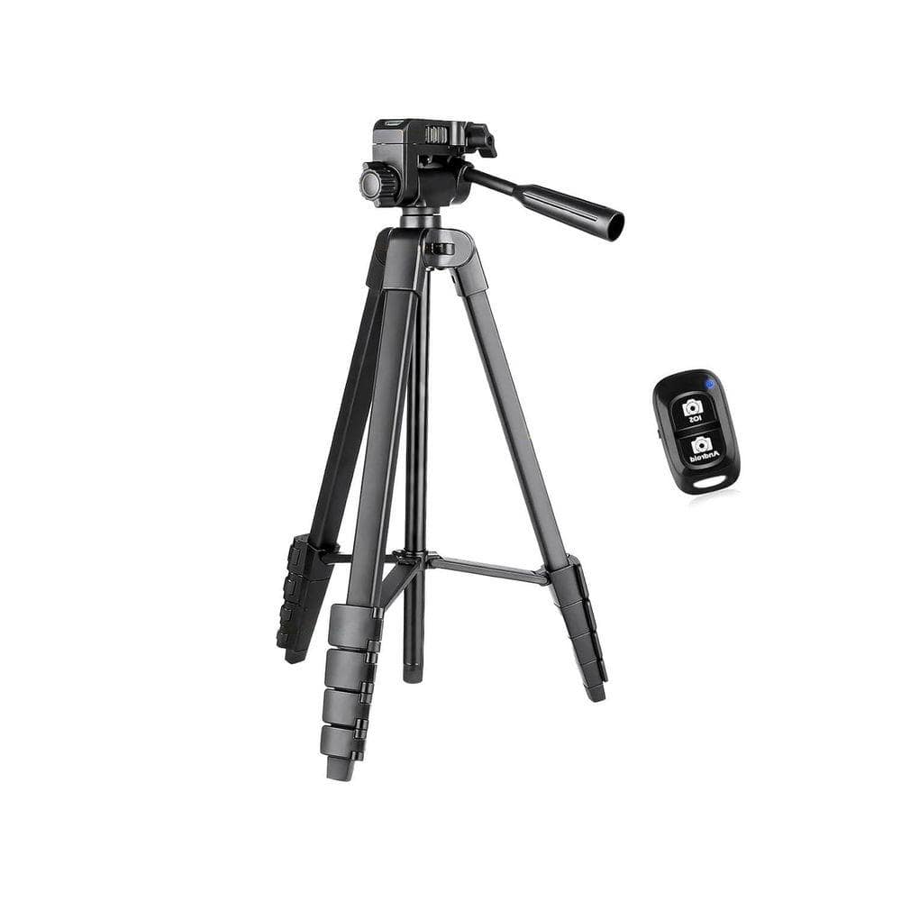 OBJLGEV Extendable 64-Phone and Camera Tripod Stand with Wireless Remote for Video Recording/Selfies/Live Stream
