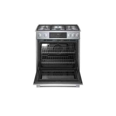 800 Series 30 in. 4.8 cu. ft. Slide-In Gas Range with Self-Cleaning Convection Oven in Stainless Steel