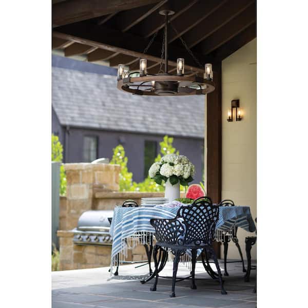 Sawyer 36 in. Indoor/Outdoor Matte Black Ceiling Fan with Wall Switch