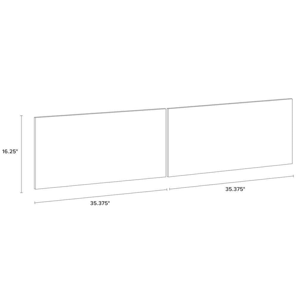 Charcoal Steel 18'' H x 72'' W Hutch Flipper Doors