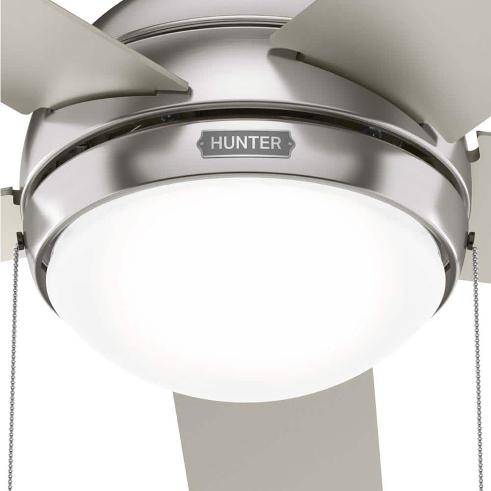Aren 44" Brushed Nickel 5-Blade Ceiling Fan with LED Light