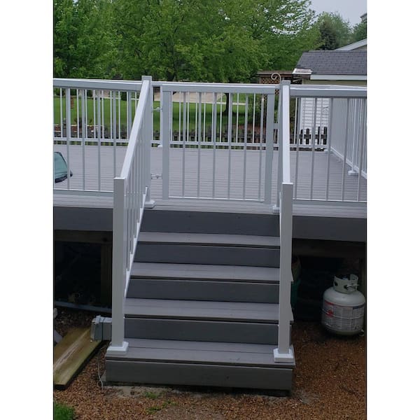 Vista 42 in. H x 48 in. W White Regular Picket Gate