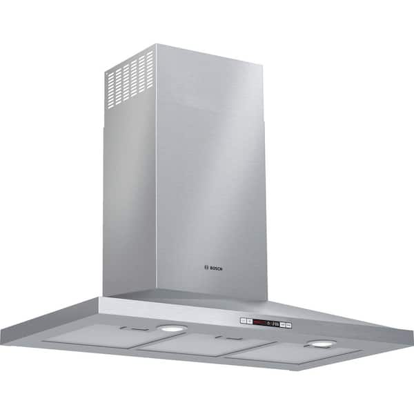 Bosch 300 Series 36 in. 300 CFM Convertible Wall Mount Range Hood with light in Stainless Steel