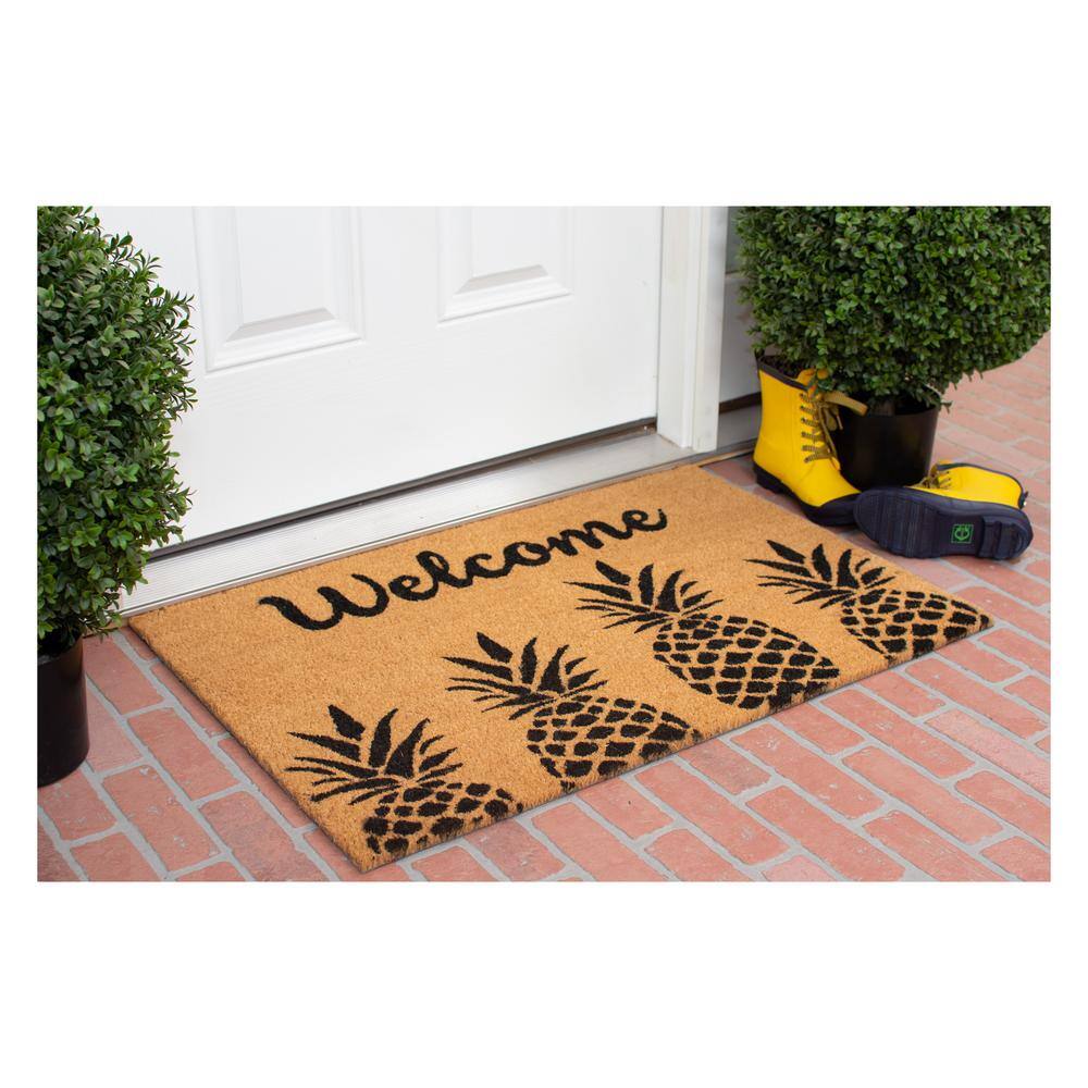 Welcome Pineapple Coir Outdoor Doormat 17" x 29"