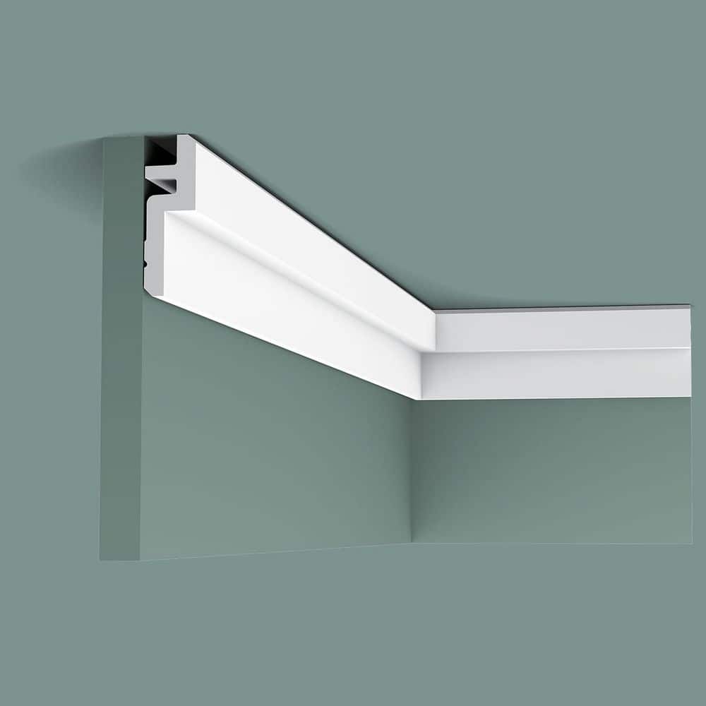 Primed White Polyurethane Crown Moulding for Indirect Lighting
