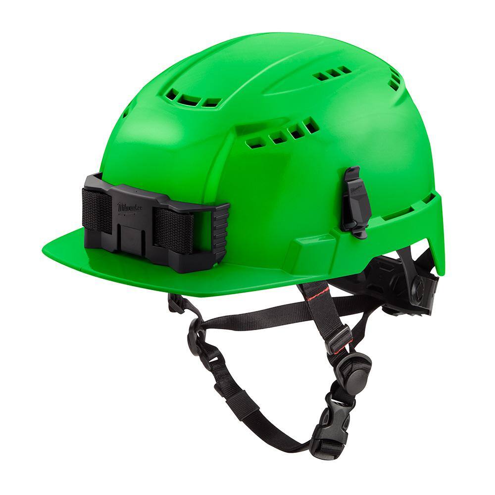 Milwaukee BOLT Green Type 2 Class C Front Brim Vented Safety Helmet  (2-Pack) 48-73-1326X2 - The Home Depot