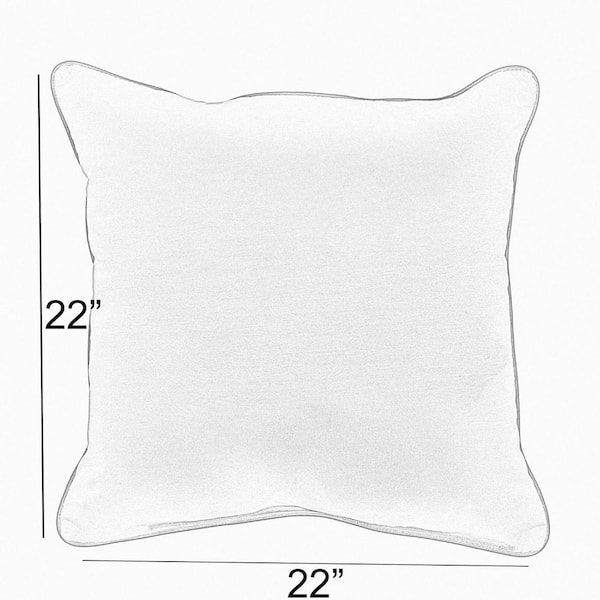 Sorra Home Ivory Square Floor Pillow with Handle 40 in x 40 in x 5 in