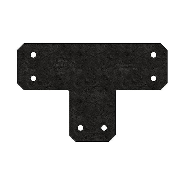 Simpson Strong-Tie Outdoor Accents Avant Collection ZMAX, Black Powder-Coated T Strap for 6x6 Lumber