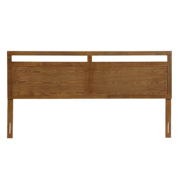 Farmhouse Brown King Double Panel Headboard