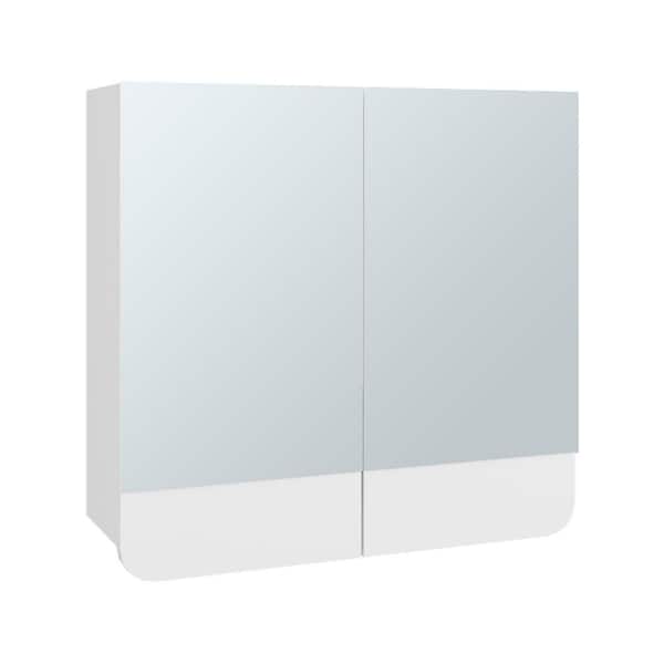 Avex White 16.5 in. W x 16.9 in. H Rectangular Particle Board Medicine Cabinet with Mirror