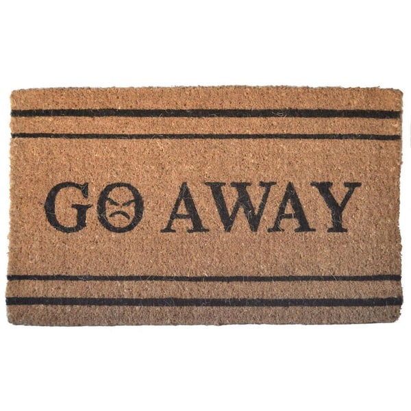 HomeRoots Multi-Colored 30 in. x 18 in. Coir Non-Slip Indoor/Outdoor Door Mat