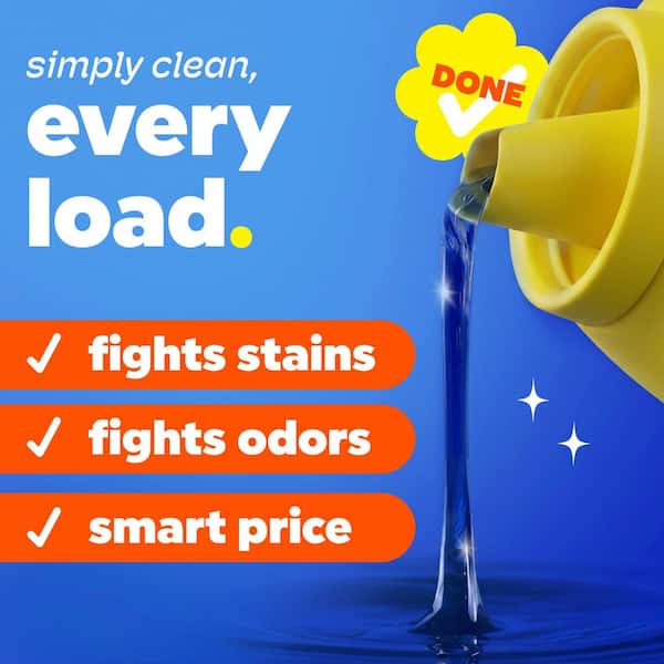 Simply All in 1 Refreshing Breeze Scent Liquid Laundry Detergent, 85-Loads, 107 fl. Oz.