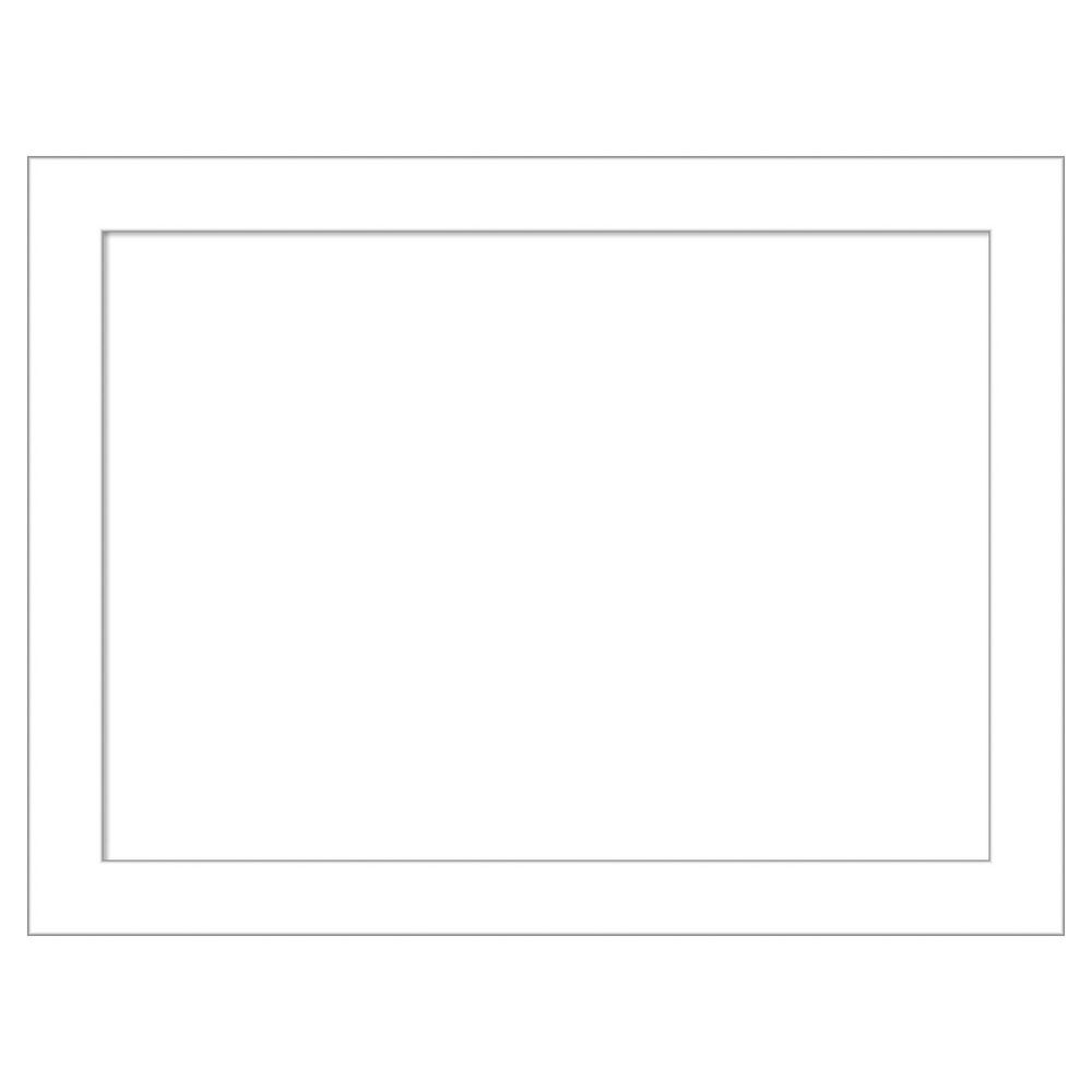 Wedge White 32 in. x 24 in. Polystyrene Framed Dry Erase Magnetic Memo Board