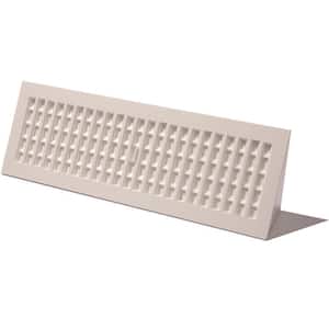 3 in. x 18 in. Plastic Baseboard Register, White