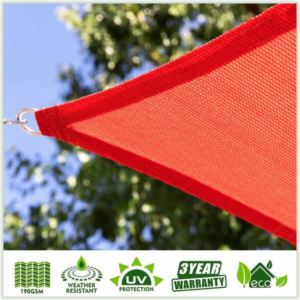 COLOURTREE 20 ft. x 20 ft. x 28.3 ft. Red Right Triangle Sun