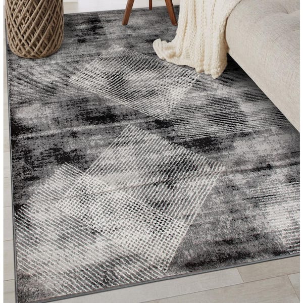 7 x 9 ft Grey White Living Room Wool Area Rug Hand Tufted Soft Carpet –  MystiqueDecors By AK