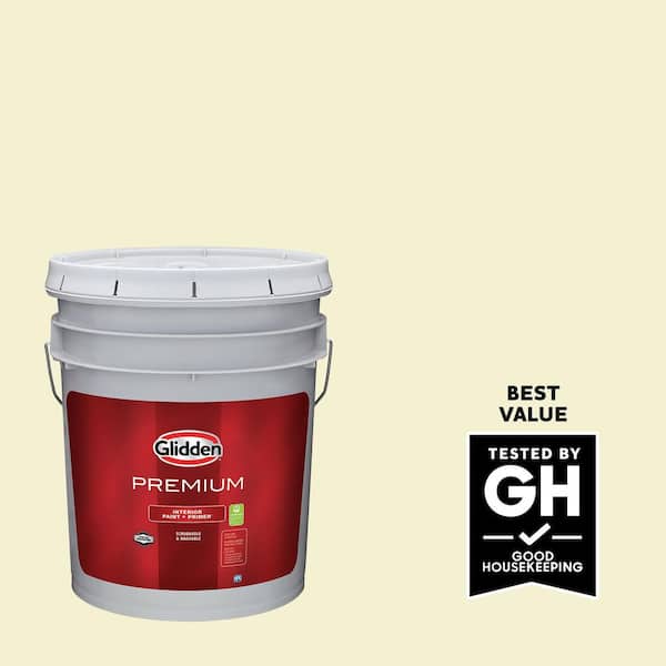 Glidden Premium 5 gal. PPG1108-1 Oyster Cracker Flat Interior Latex Paint