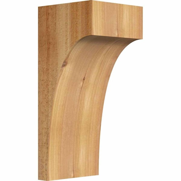 Ekena Millwork 6 in. x 6 in. x 14 in. Western Red Cedar Huntington Rough Sawn Corbel