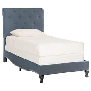 Hathaway Navy Twin Upholstered Bed