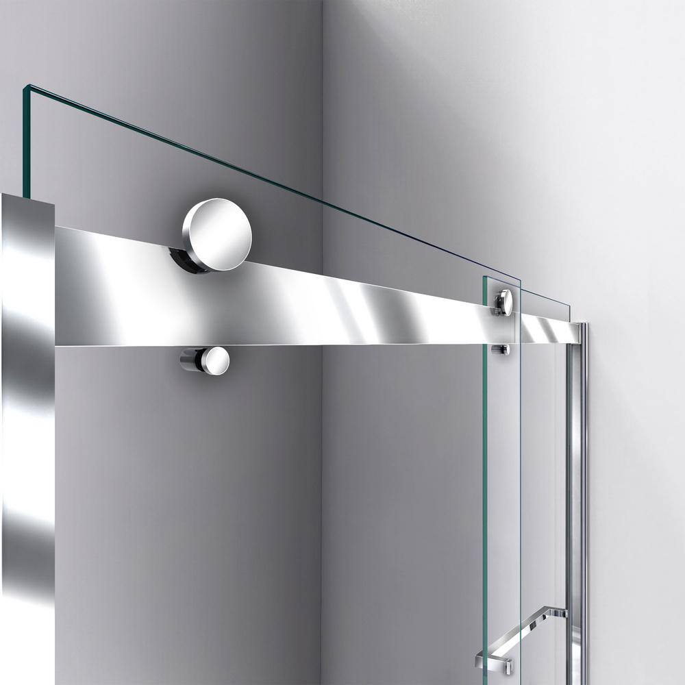 Sapphire 56-60" Clear Glass Semi-Frameless Sliding Shower Door