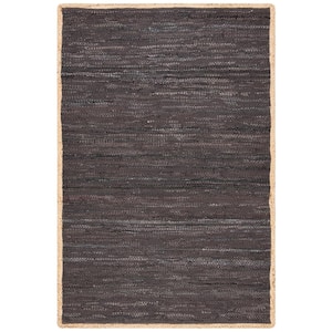 Cape Cod Chocolate/Natural 4 ft. x 6 ft. Border Area Rug