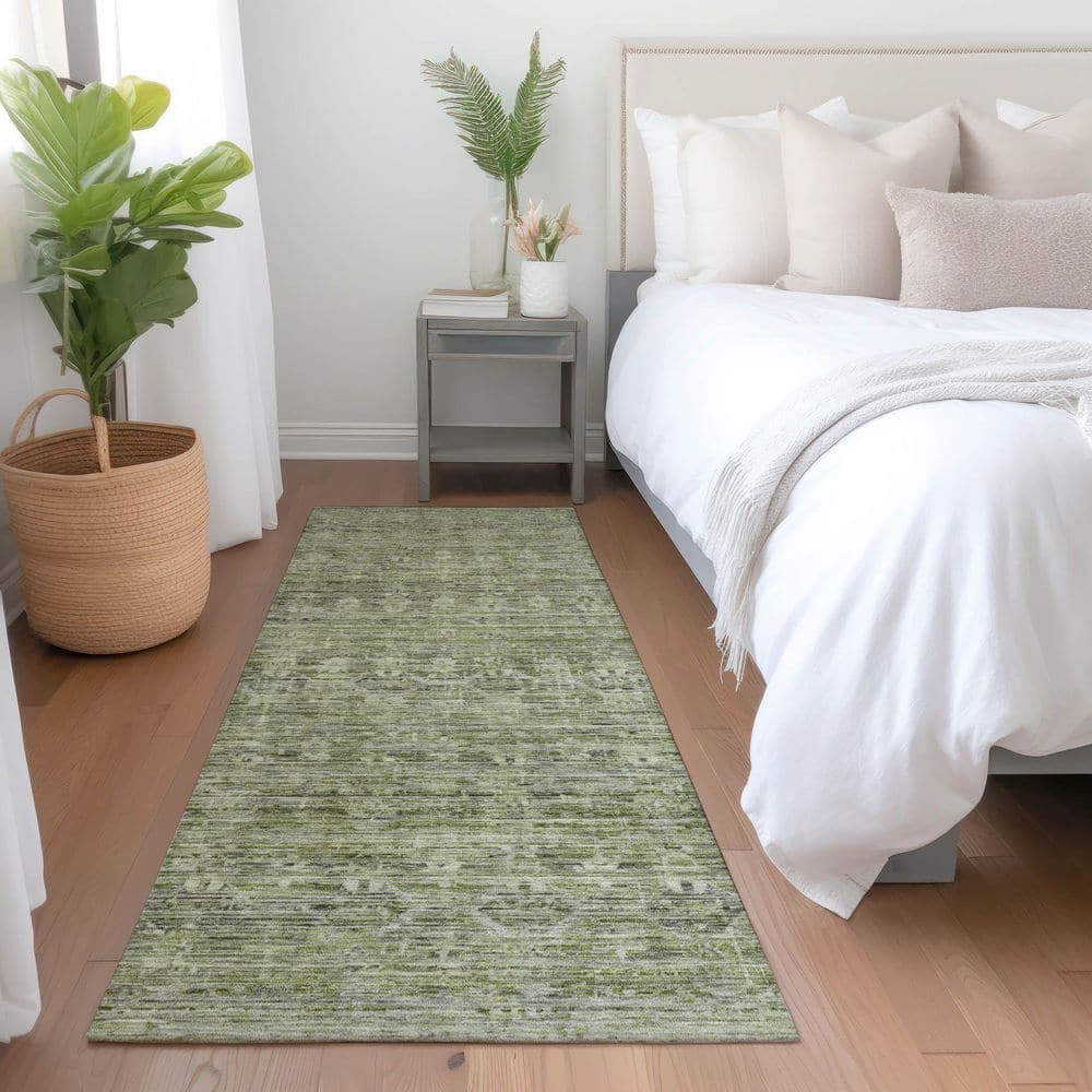 Chantille Machine Washable Indoor/Outdoor Abstract ACN1746 Green 2 ft. 3 in. x 7 ft. 6 in. Runner Rug price history on PriceWatchPro