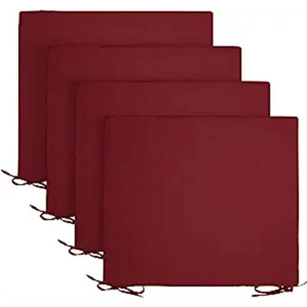 Unbranded Outdoor Chair Cushions for Patio Furniture - Square Corner Outdoor Chair Cushions, Throw Pillow (Set of 4)