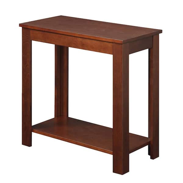 Convenience Concepts Designs2Go Baja 12 in. Mahogany Standard Rectangular Wood End Table with Shelf