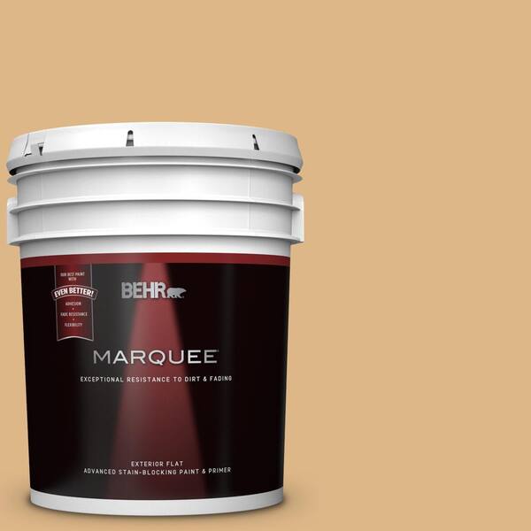 BEHR MARQUEE 5 gal. #UL150-4 Fortune Cookie Flat Exterior Paint and Primer in One