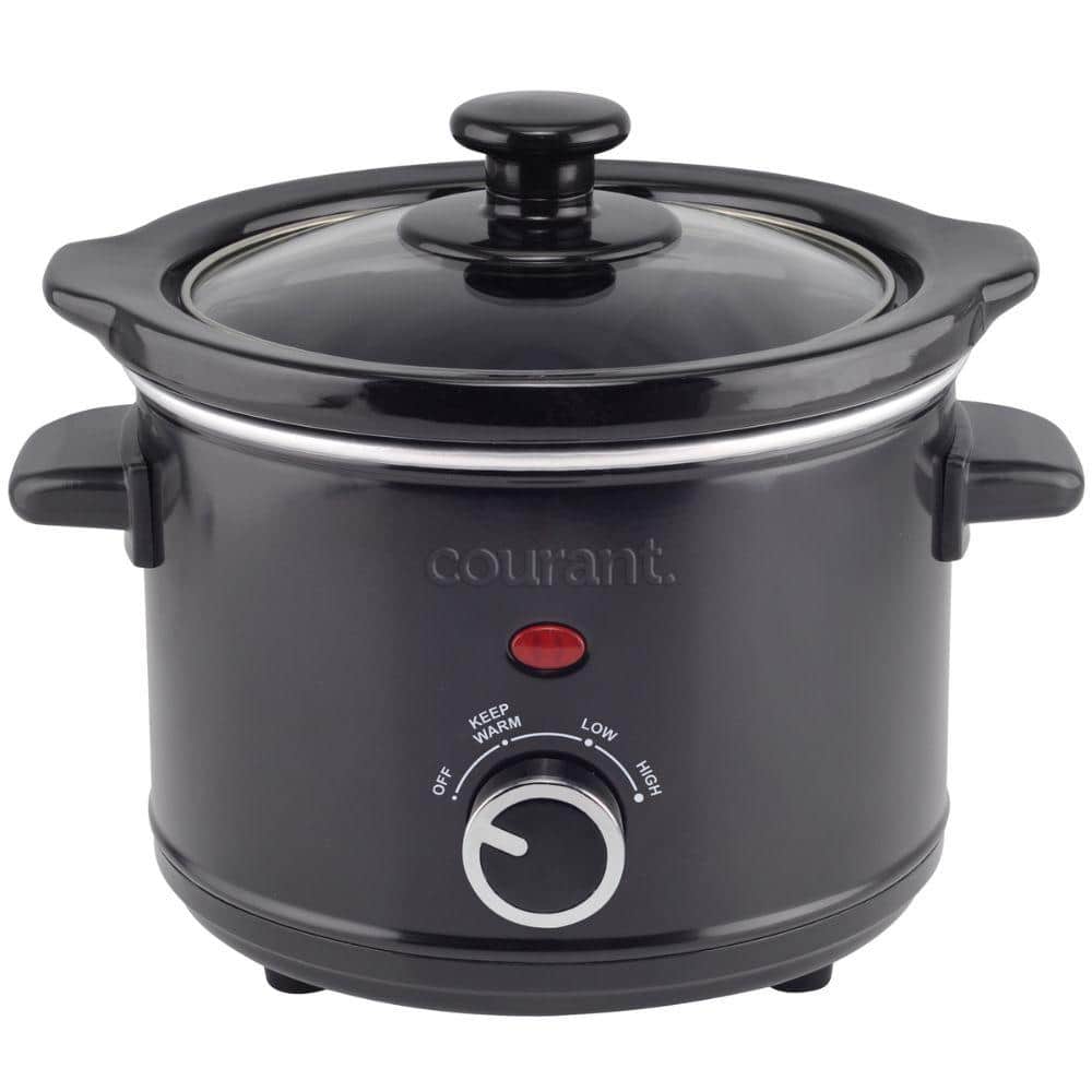 Courant Oval Slow Cooker Crock, with Easy Options 3.5 Quart Dishwasher Safe  Pot, Stainless Steel