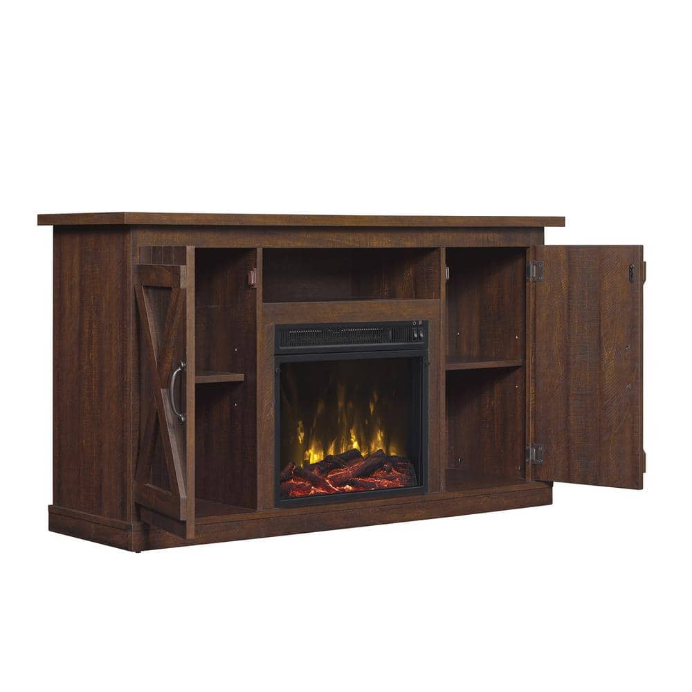 Classic Flame Cottonwood 47.50 in. Media Console Electric Fireplace TV Stand in Saw Cut Espresso -  18MM6127-PD01S