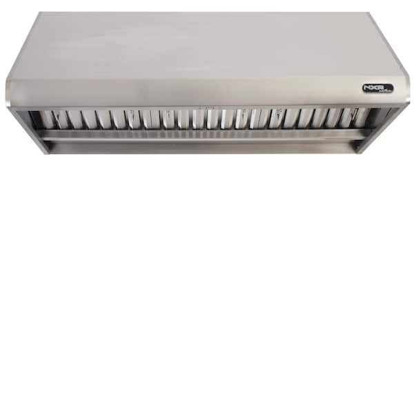 NXR 48 in. 1200 CFM Professional Style Stainless Steel Range Hood with Stainless Steel Baffles