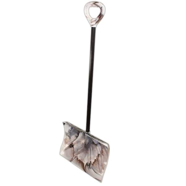 Emsco Bigfoot Series 18 in. Poly Combination Snow Shovel in Arctic Camouflage with Steel Core Handle