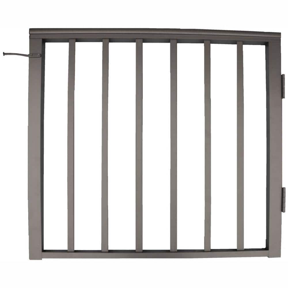 36 in. x 36 in. Bronze Pre-Built Aluminum Single Panel Walk Through Gate with 1 in. Square Balusters price history on PriceWatchPro