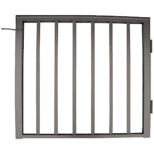 36 in. x 36 in. Bronze Pre-Built Aluminum Single Panel Walk Through Gate with 1 in. Square Balusters