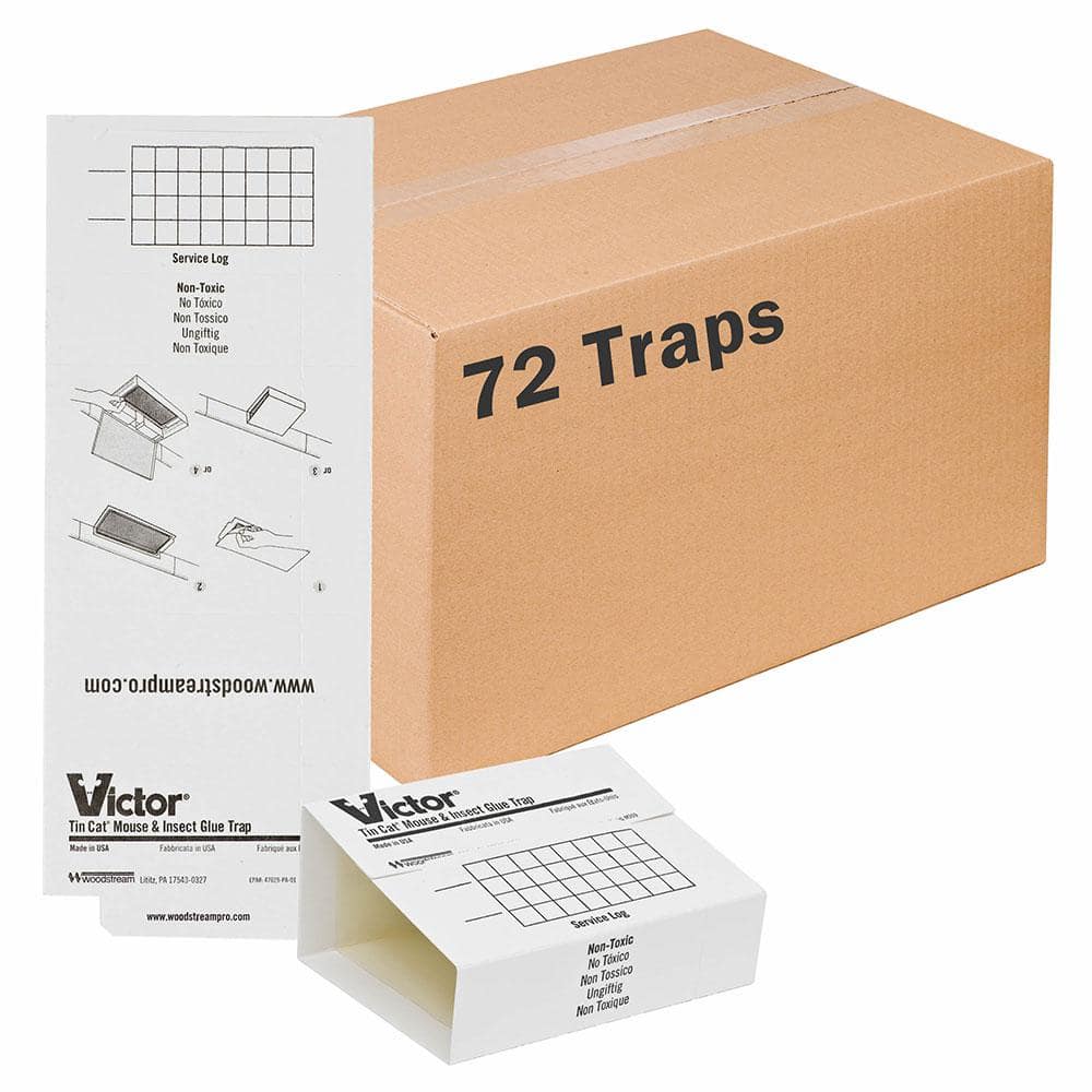 Victor Mouse and Insect Glue Trap for Tin Cat (72-Pack) M309 - The Home ...