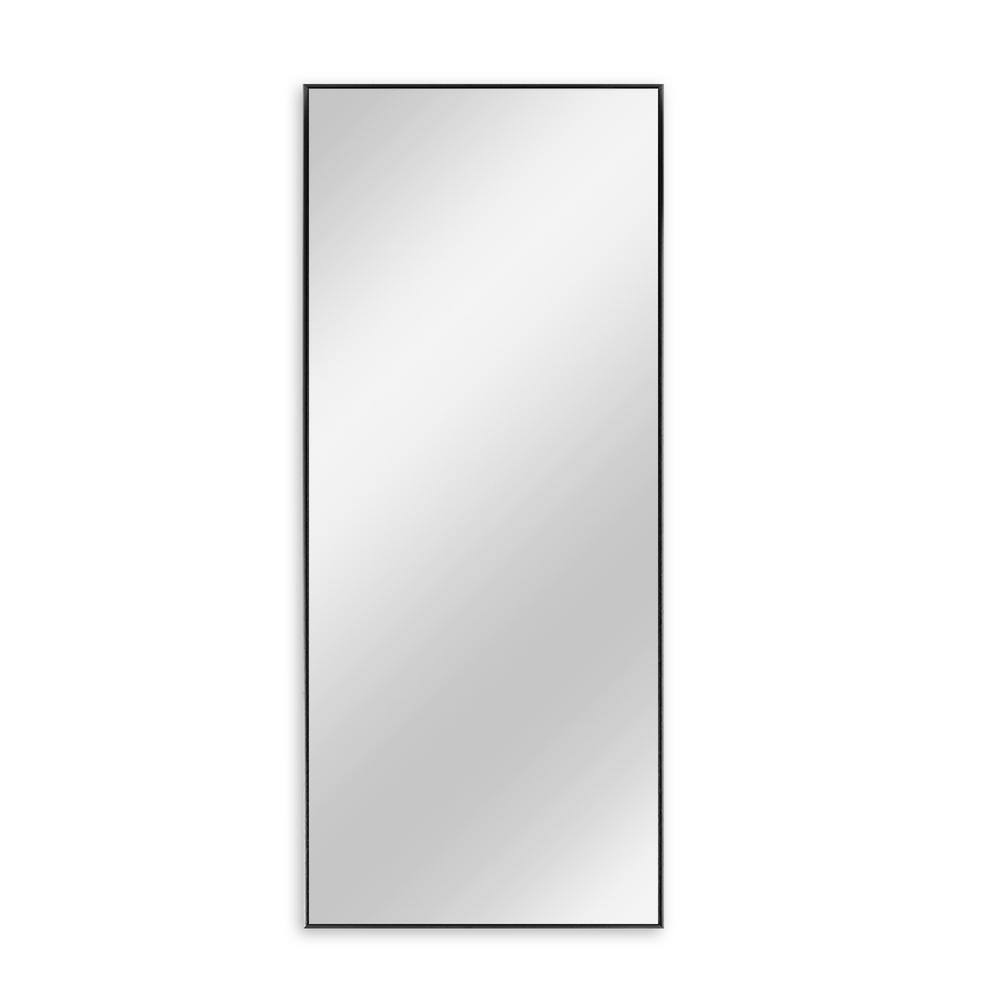 NEUTYPE 71 in. x 24 in. Modern Rectangle Framed Black Full Length