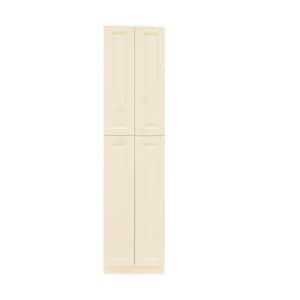 Oxford Creamy White Plywood Raised Panel Stock Assembled Tall Pantry Kitchen Cabinet (24 in. W x 96 in. H x 24 in. D)