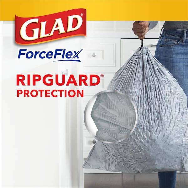 Glad Recycling 13-Gallons Clear Plastic Kitchen Drawstring Trash