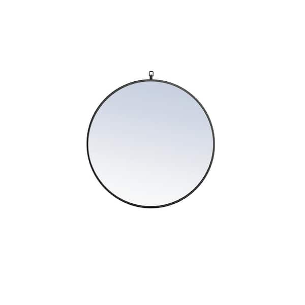 Unbranded 30 in. H x 18 in. W Rectangle Black Vanity Mirror