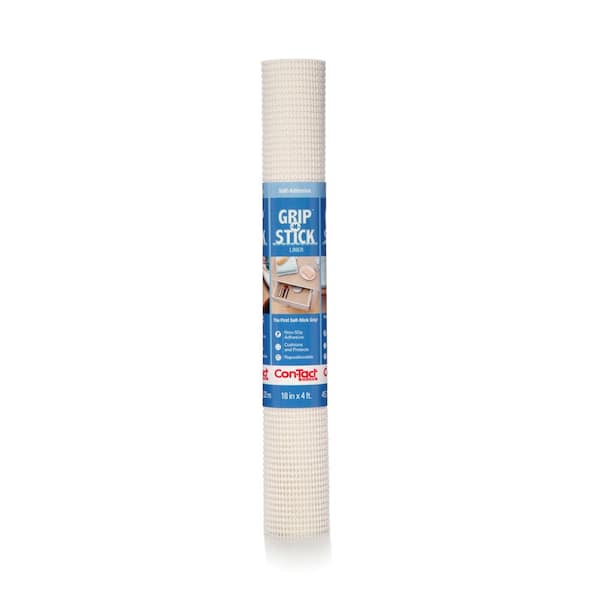 Grip Premium Bright White 18 in.D x 96 in.L Non-Adhesive Shelf And Drawer  Liner