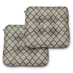 Duck Covers 19 in. x 19 in. x 5 in. Moonstone Mosaic Square Indoor/Outdoor Seat Cushions (2-Pack)